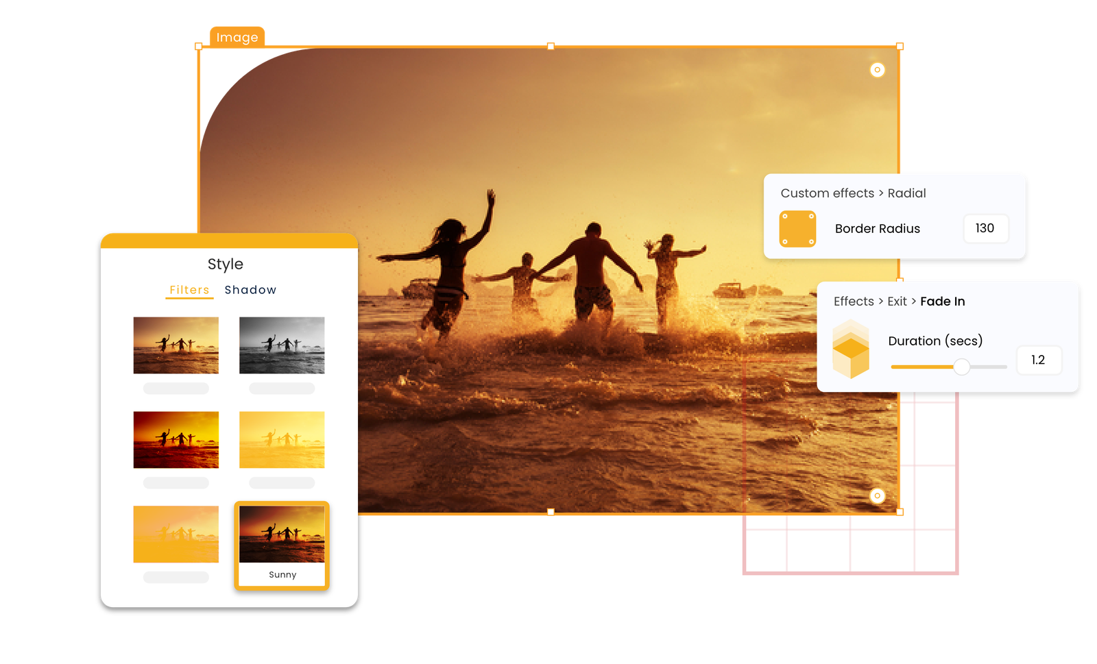 Special effects and animations applied to an emaze slide