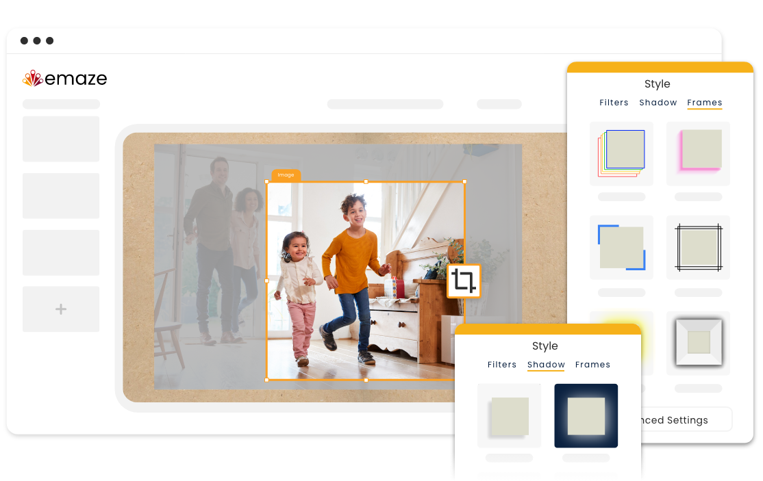 The built-in photo editor in emaze