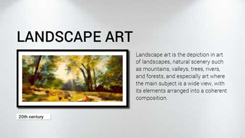 3D virtual gallery template